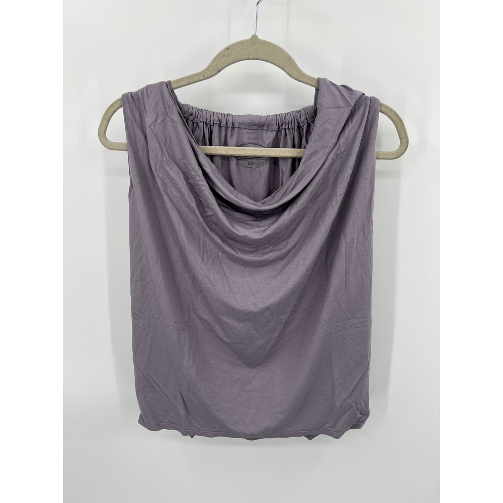 White Sierra Tangier Tank Top Pale Shadow Purple‎ Cowl Neck Bamboo Blend S/M NEW